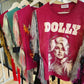 Dolly Parton Pink OG Tinsel Fringe Top with Side Bows