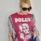 Dolly Parton Pink OG Tinsel Fringe Top with Side Bows