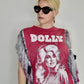 Dolly Parton Pink OG Tinsel Fringe Top with Side Bows