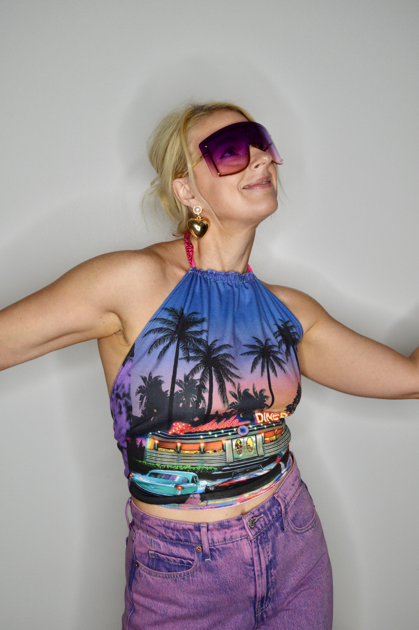 California Dreams Diner & Dreamy Cloud Reversible Halter Top