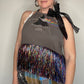 Pink Floyd Dark Side Dark Grey Tinsel Fringe Halter Top